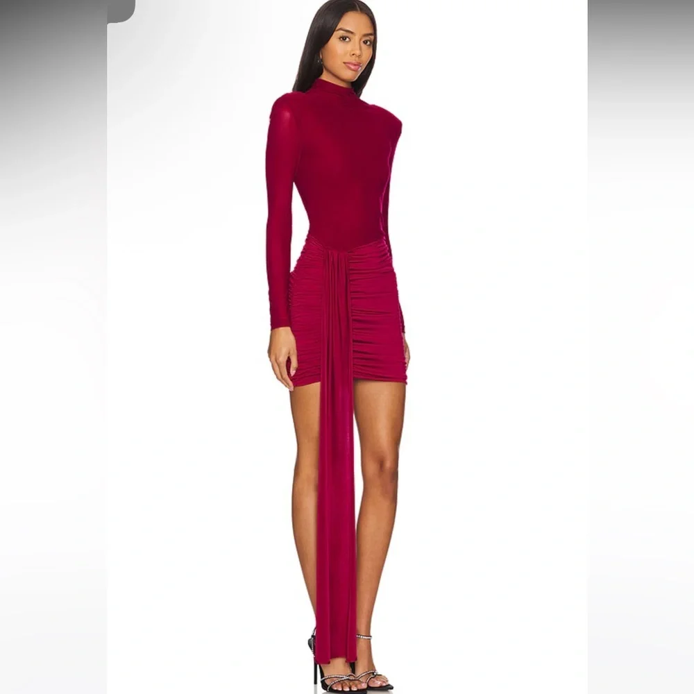 Nookie Enigma Mini Dress in Ruby Red - Picture 3 of 3